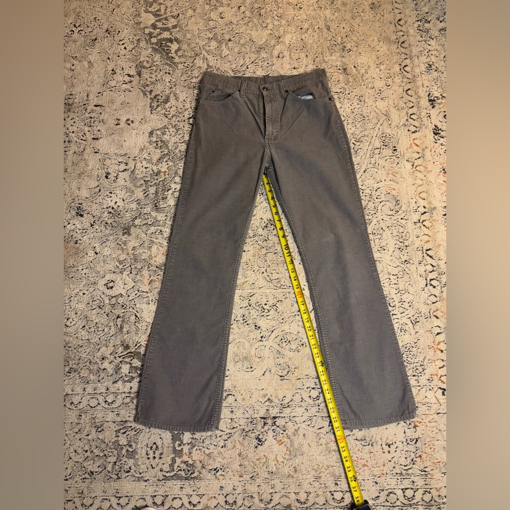 Vintage 70-80s Levis 513 Gray Corduroy Pants Size 32x32 Men Made USA Talon Zip - Picture 3 of 12